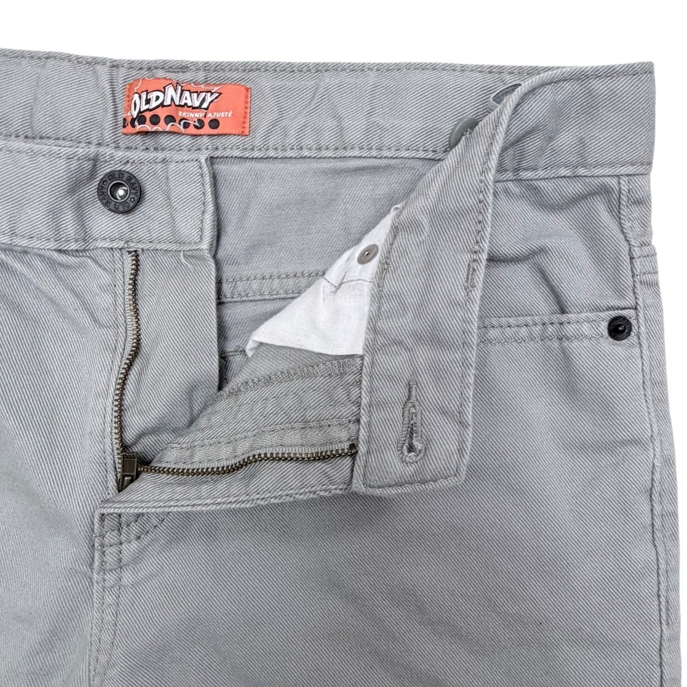 Old Navy Boys Skinny Jeans Size 18 Regular Gray Denim Pants - Picture 7 of 9